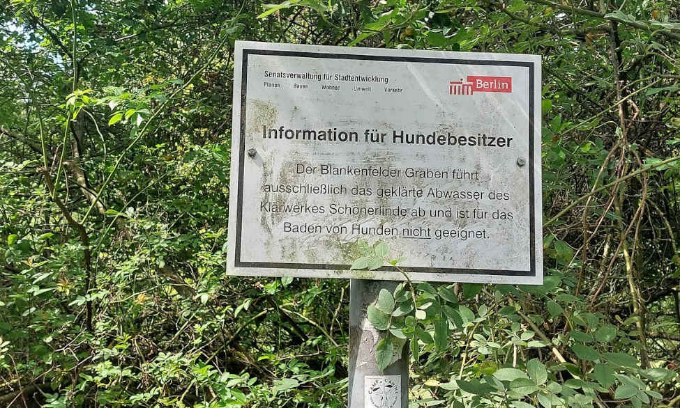 Der Kanal ist zum baden nicht geeignet!